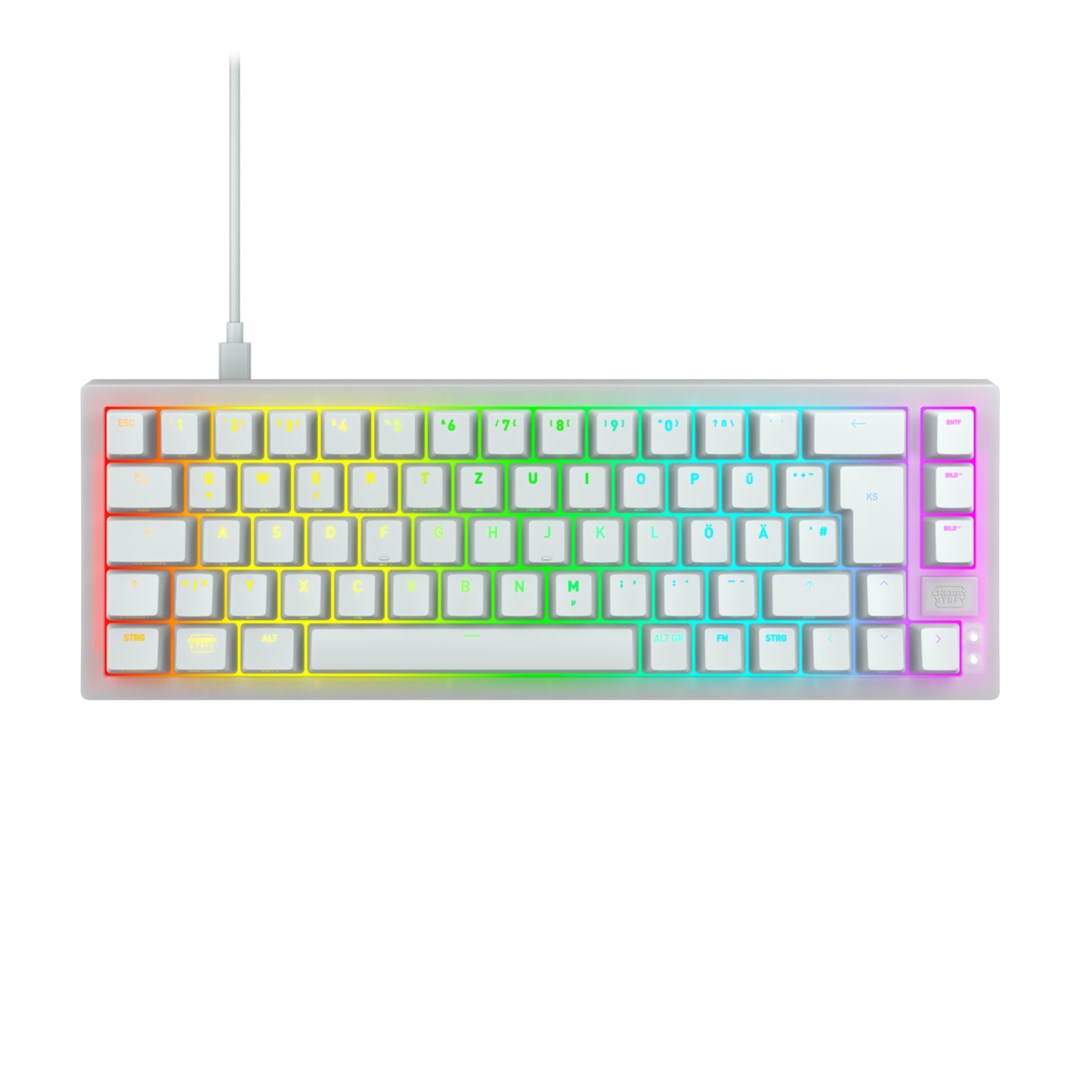 CHERRY K5V2 Compact keyboard Gaming USB QWERTZ German White CHERRY K5V2 Compact keyboard Gaming USB QWERTZ German White