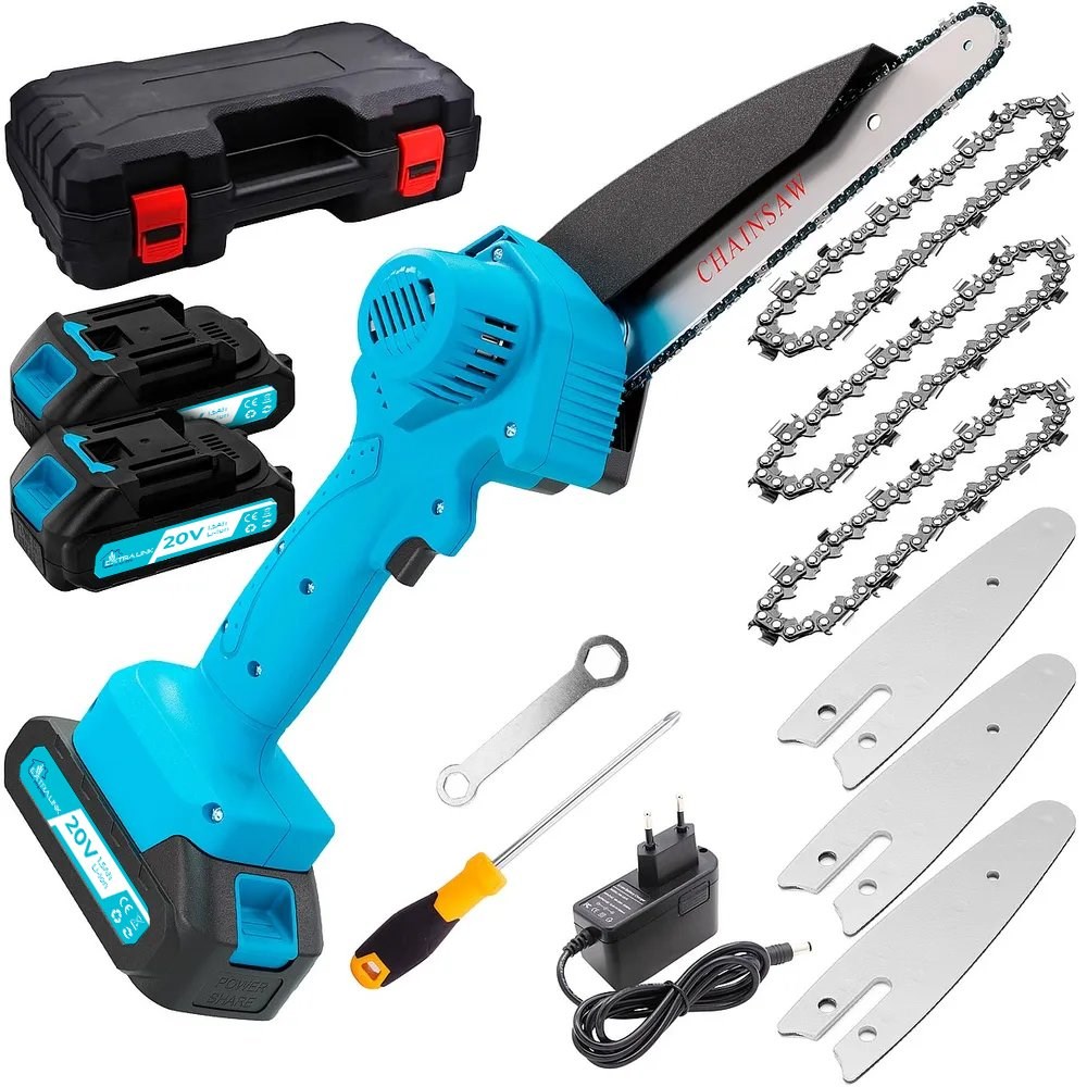 Extralink TM-107 | Mini Electric Chainsaw | 6 inches, 1.5 Ah battery Extralink TM-107 | Mini Electric Chainsaw | 6 inches, 1.5 Ah battery