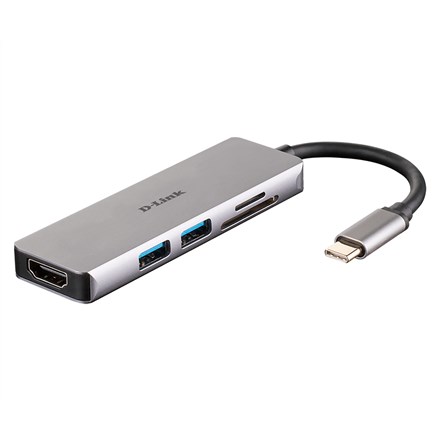 D-Link 5-in-1 USB-C Hub with HDMI and SD/microSD Card Reader D-Link 5-in-1 USB-C Hub with HDMI and SD/microSD Card Reader