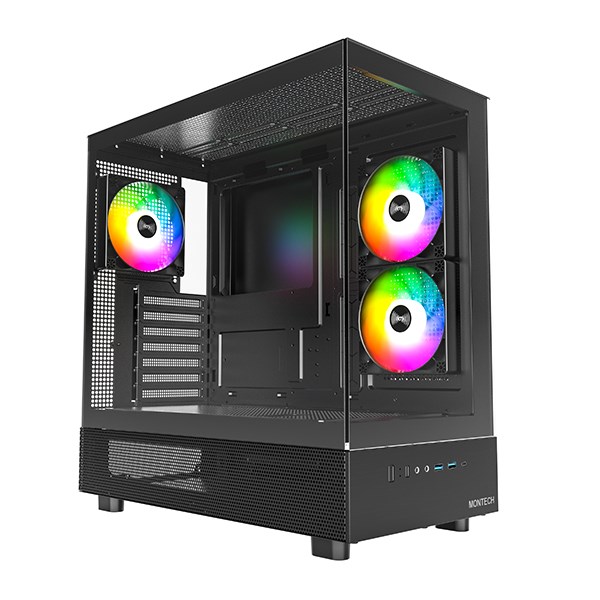 Montech XR Midi-Tower, Tempered Glass - black Montech XR Midi-Tower, Tempered Glass - black