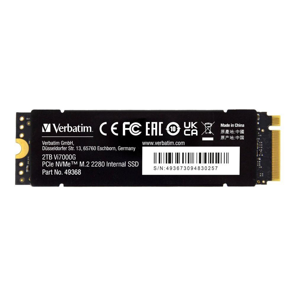 Verbatim Vi7000G PCIe NVMe M.2 SSD 2TB The Ultimate Gaming Solution Verbatim Vi7000G PCIe NVMe M.2 SSD 2TB The Ultimate Gaming Solution