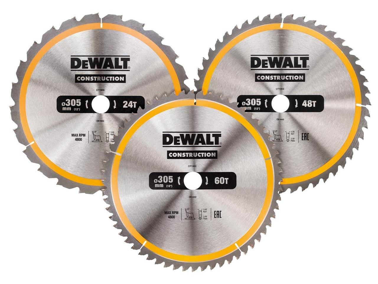 DEWALT Kreissaegeblatt-Set 3-tlg. Stat DEWALT Kreissaegeblatt-Set 3-tlg. Stat