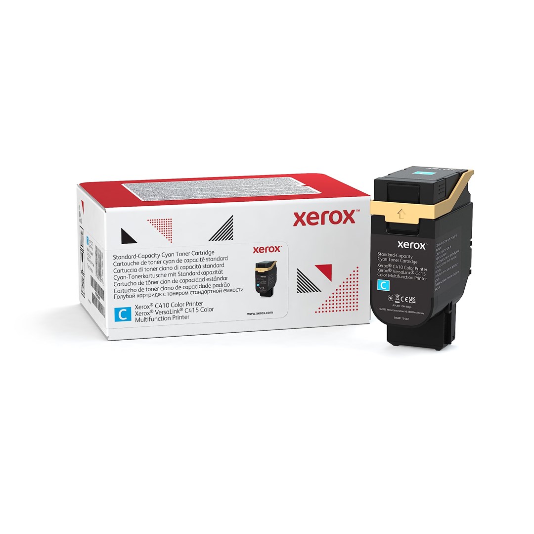 Xerox Genuine ® C410 Color Printer/VersaLink® C415 Color Multifunction Printer Cyan Standard capacity Toner Cartridge (2000 Pages) - 006R04678 Xerox Genuine ® C410 Color Printer/VersaLink® C415 Color Multifunction Printer Cyan Standard capacity Toner Cartridge (2000 Pages) - 006R04678