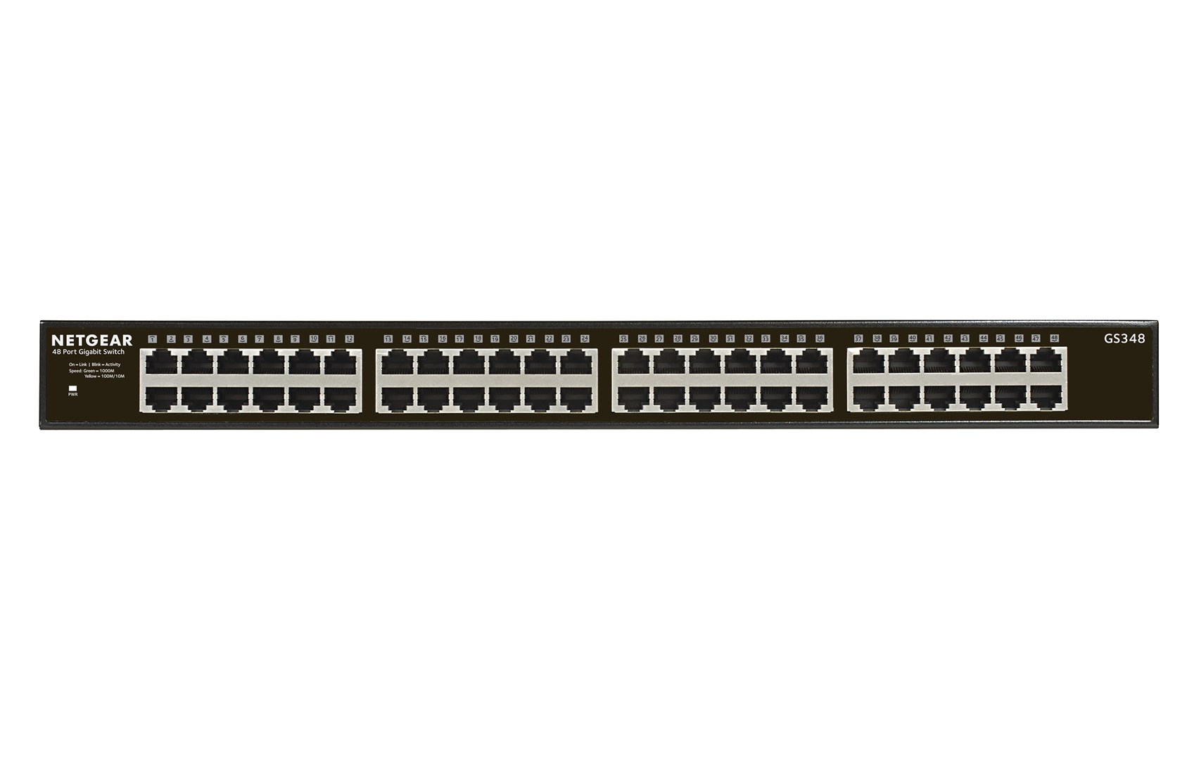 NETGEAR GS348 Unmanaged Gigabit Ethernet (10/100/1000) 1U Black NETGEAR GS348 Unmanaged Gigabit Ethernet (10/100/1000) 1U Black