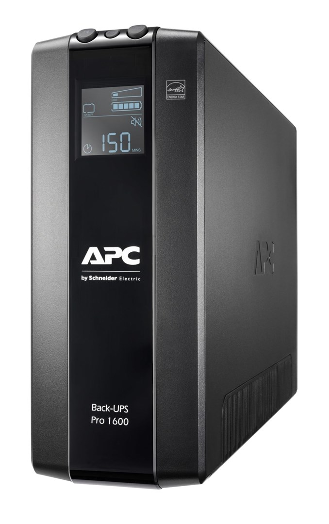APC Back-UPS Pro, 1600VA/960W, Tower, 230V, 8x IEC C13 outlets, AVR, LCD, User Replaceable Battery APC Back-UPS Pro, 1600VA/960W, Tower, 230V, 8x IEC C13 outlets, AVR, LCD, User Replaceable Battery