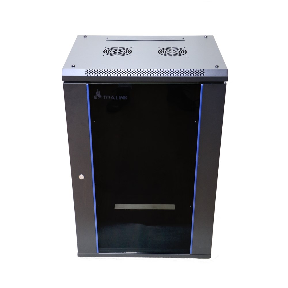 Extralink Rackmount cabinet 18U 600x450 Black wall mounted Extralink Rackmount cabinet 18U 600x450 Black wall mounted