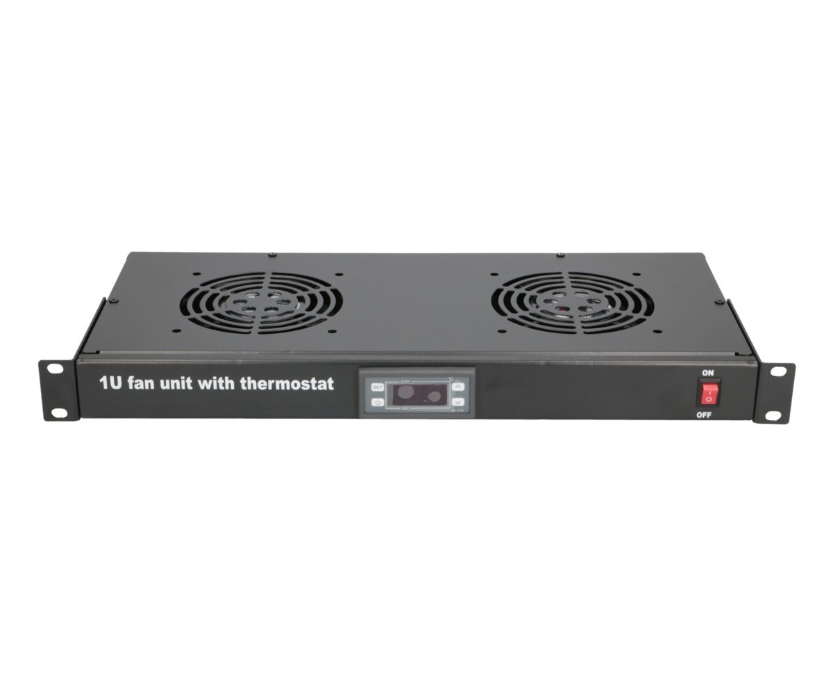 Extralink | Fan Panel | 19", 2 fans, with thermostat Extralink | Fan Panel | 19", 2 fans, with thermostat