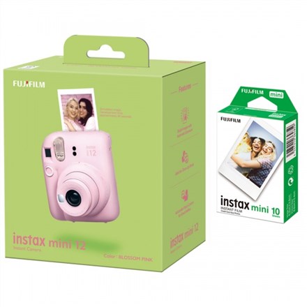 Fujifilm | Instax Mini 12 Camera + Instax Mini Glossy (10pl) | Blossom Pink | 800 Fujifilm | Instax Mini 12 Camera + Instax Mini Glossy (10pl) | Blossom Pink | 800