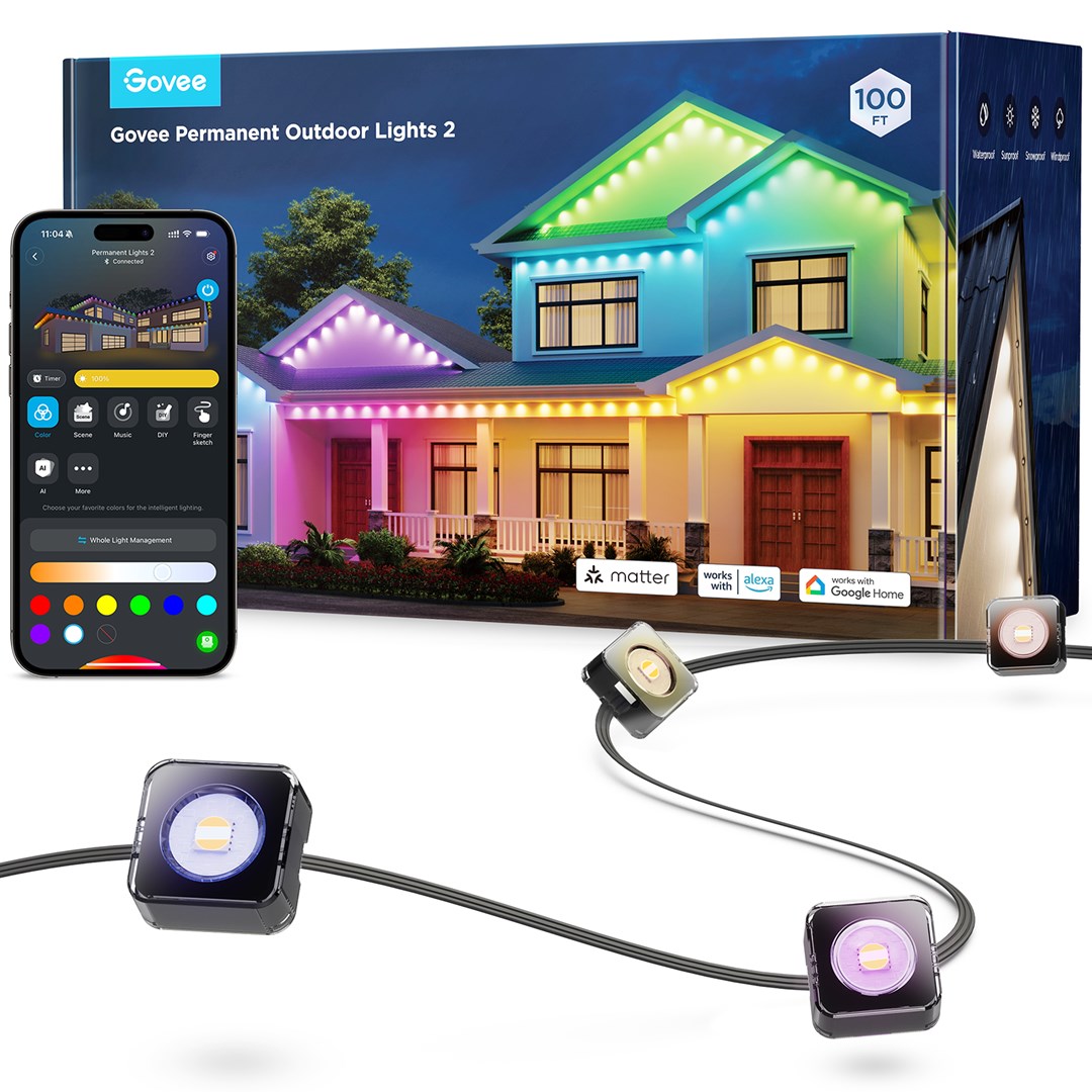 Govee H705E Permament Outdoor Lights 2 30m | LED Lighting | RGBICW, Wi-Fi, Bluetooth, IP67 Govee H705E Permament Outdoor Lights 2 30m | LED Lighting | RGBICW, Wi-Fi, Bluetooth, IP67