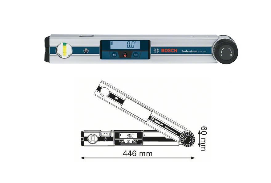 Bosch GAM 220 Professional digital angle measurer 0 - 220° Bosch GAM 220 Professional digital angle measurer 0 - 220°