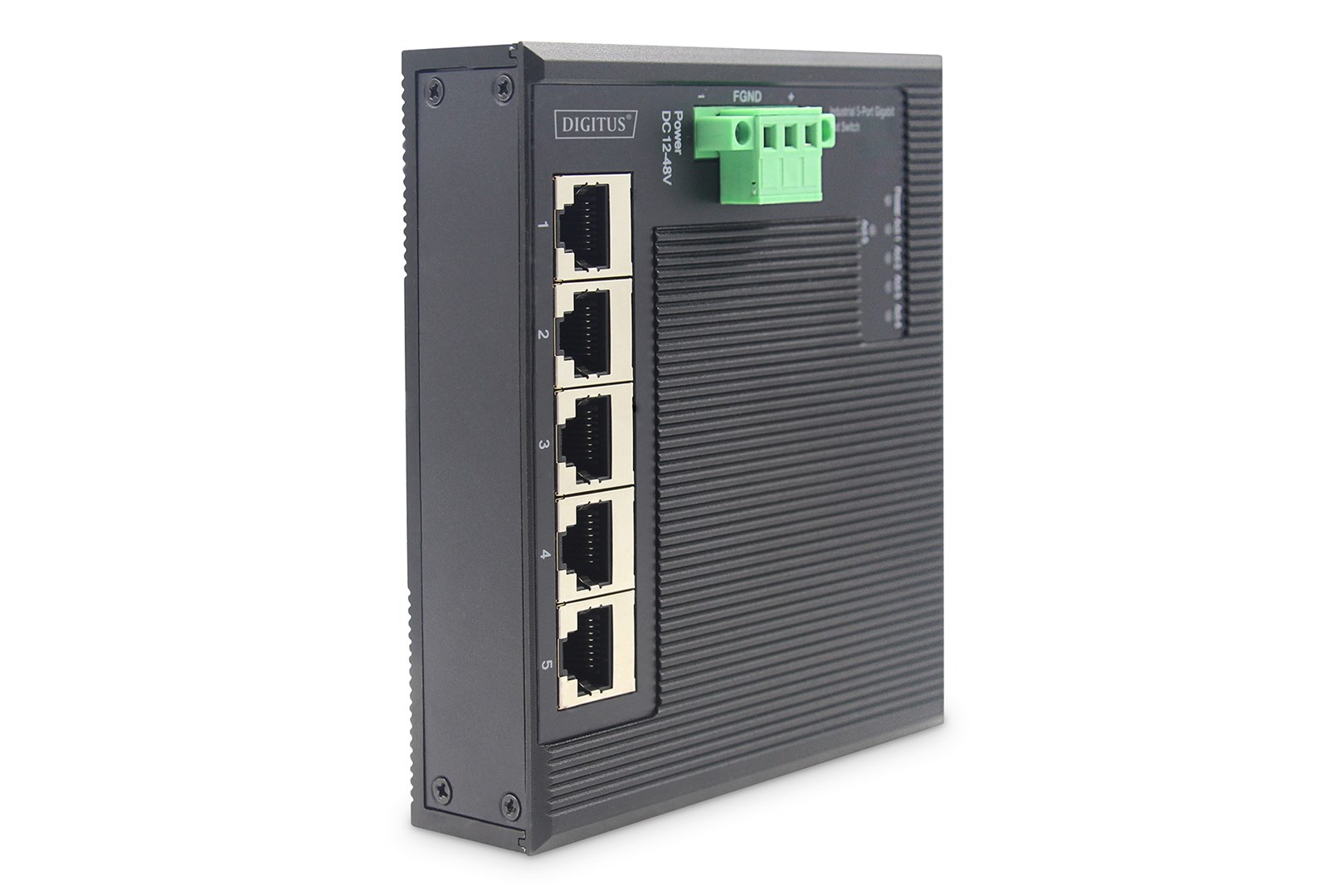 Digitus 5 Port Gigabit Ethernet Network Switch Switch, Flat, Industrial, Unmanaged Digitus 5 Port Gigabit Ethernet Network Switch Switch, Flat, Industrial, Unmanaged