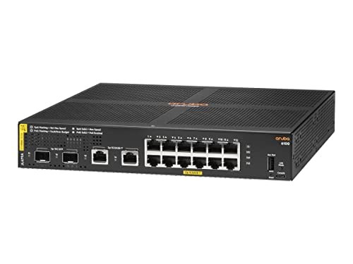 HPE Aruba Networking CX 6100 12G Class4 PoE 2G/2SFP+ 139W Switch HPE Aruba Networking CX 6100 12G Class4 PoE 2G/2SFP+ 139W Switch