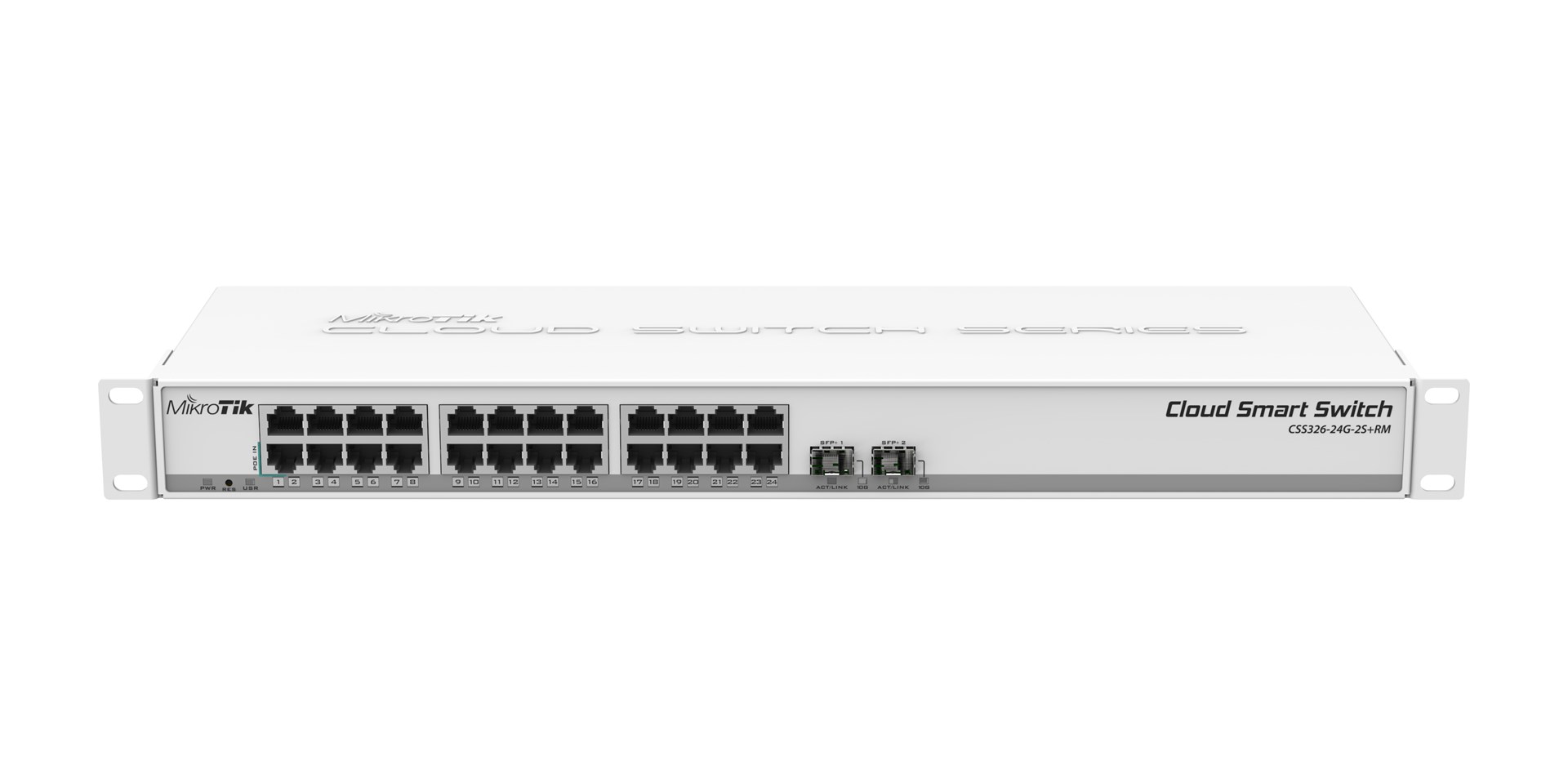Mikrotik CSS326-24G-2S+RM network switch Managed Gigabit Ethernet (10/100/1000) Power over Ethernet (PoE) 1U White Mikrotik CSS326-24G-2S+RM network switch Managed Gigabit Ethernet (10/100/1000) Power over Ethernet (PoE) 1U White