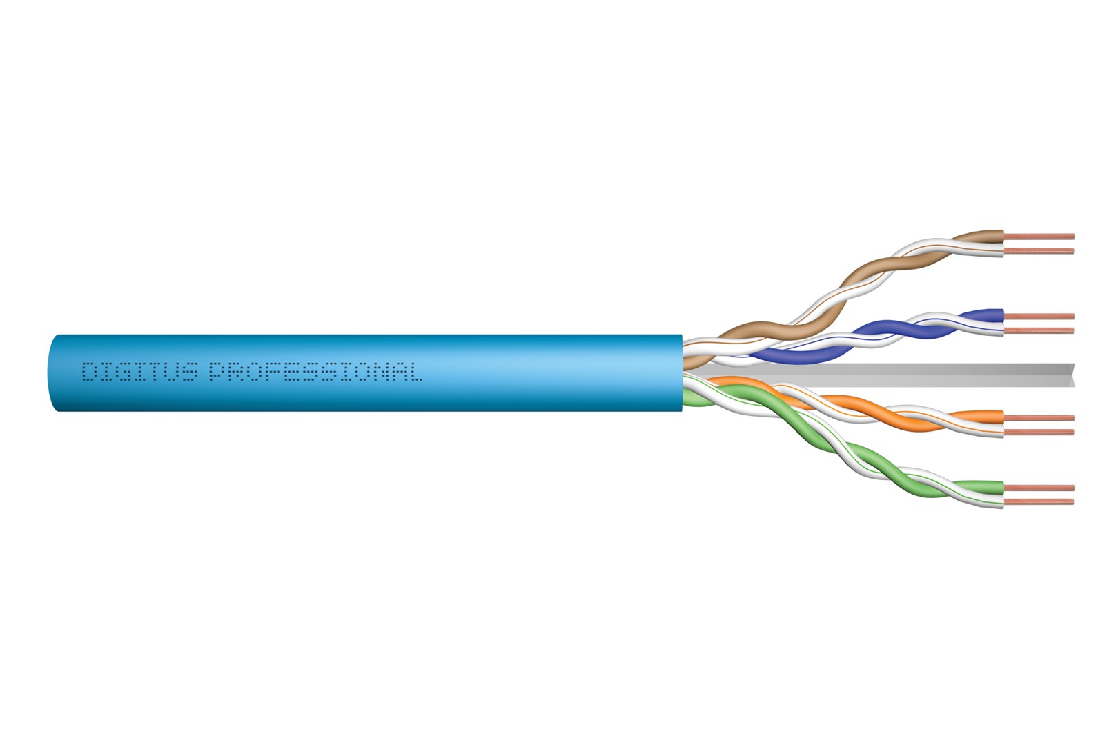 DIGITUS Cat.6A, U/UTP, B2ca, AWG 23/1, LSOH, 100m, blue installation cable DIGITUS Cat.6A, U/UTP, B2ca, AWG 23/1, LSOH, 100m, blue installation cable