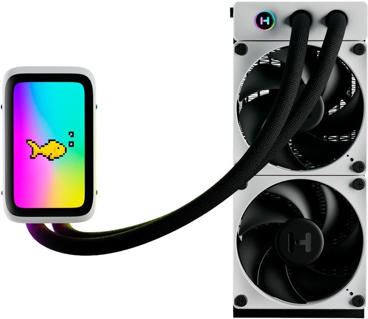 HYTE THICC Q60 Processor Liquid cooling kit 12 cm Black, White 2 pc(s) HYTE THICC Q60 Processor Liquid cooling kit 12 cm Black, White 2 pc(s)