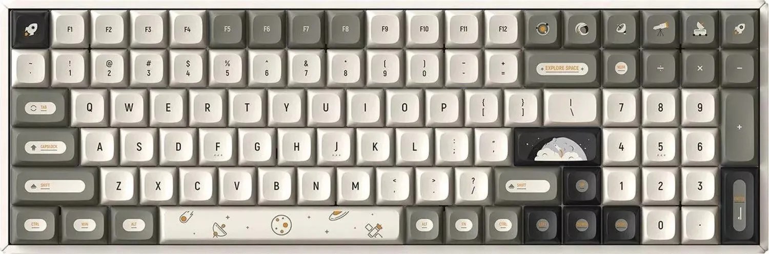 IQUNIX F97 Hitchhiker Wireless Gaming Keyboard, RGB - Moonstone Switches IQUNIX F97 Hitchhiker Wireless Gaming Keyboard, RGB - Moonstone Switches