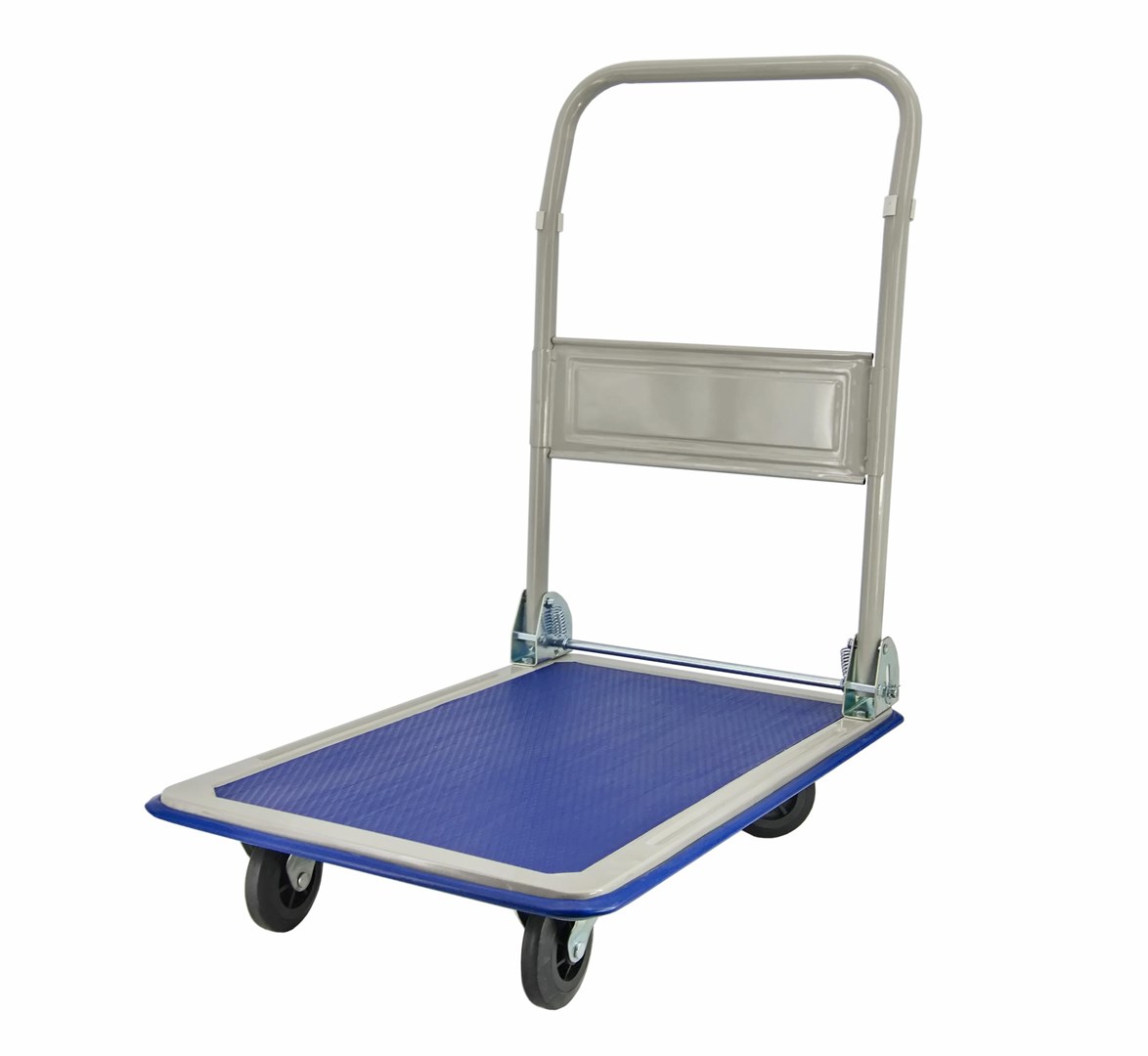 AW WAREHOUSE TROLLEY 4-WHEEL 300KG PLATFORM 90x60cm AW WAREHOUSE TROLLEY 4-WHEEL 300KG PLATFORM 90x60cm