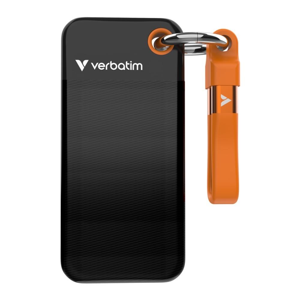 Verbatim Pocket SSD 1TB USB-C 3.2 Gen 2 Black/Orange Verbatim Pocket SSD 1TB USB-C 3.2 Gen 2 Black/Orange