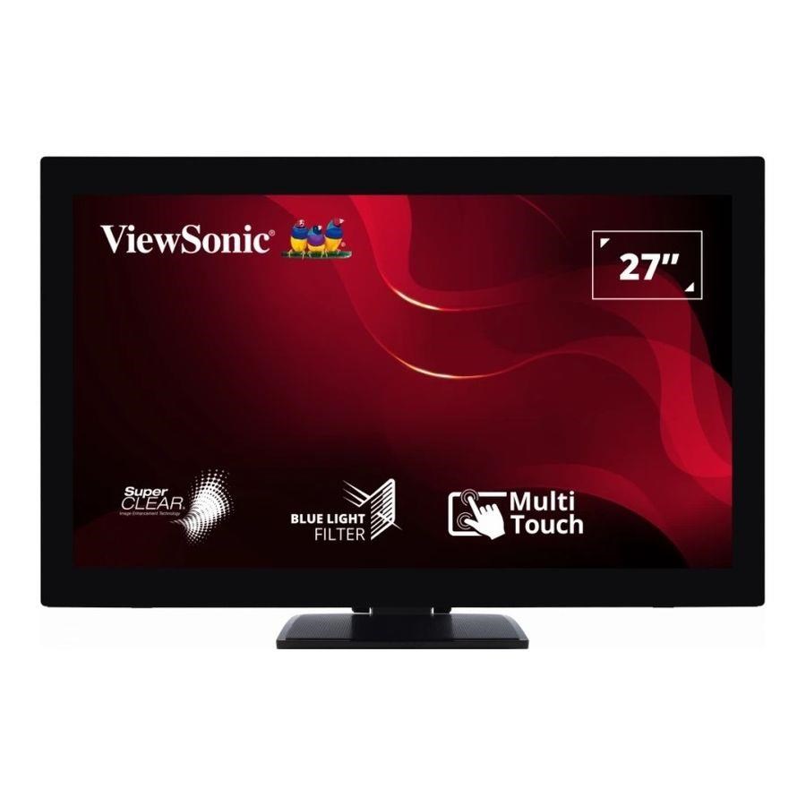 Viewsonic TD2760 computer monitor 68.6 cm (27") 1920 x 1080 pixels Full HD LED Touchscreen Multi-user Black Viewsonic TD2760 computer monitor 68.6 cm (27") 1920 x 1080 pixels Full HD LED Touchscreen Multi-user Black
