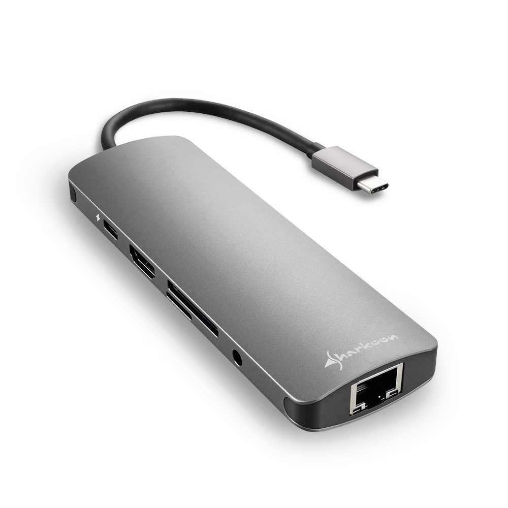 Sharkoon USB 3.0 Type C Combo Adapter interface cards/adapter HDMI, RJ-45, USB 3.2 Gen 1 (3.1 Gen 1) Sharkoon USB 3.0 Type C Combo Adapter interface cards/adapter HDMI, RJ-45, USB 3.2 Gen 1 (3.1 Gen 1)