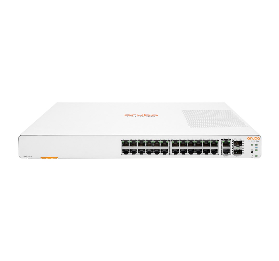 HPE Aruba Networking Networking Instant On Switch 24p Gigabit 2p 10GBT 2p SFP+ 1960 HPE Aruba Networking Networking Instant On Switch 24p Gigabit 2p 10GBT 2p SFP+ 1960