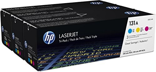 HP 131A 3-pack Cyan/Magenta/Yellow Original LaserJet Toner Cartridges HP 131A 3-pack Cyan/Magenta/Yellow Original LaserJet Toner Cartridges