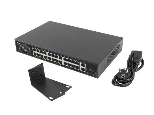 Lanberg RSGE-24P-2GE-2S-250 network switch Unmanaged Lanberg RSGE-24P-2GE-2S-250 network switch Unmanaged