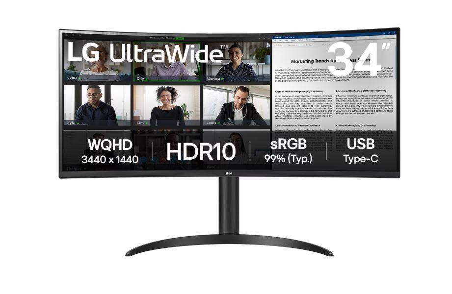 LG 34WR55QK-B computer monitor 86.4 cm (34") 3440 x 1440 pixels Wide Quad HD Black LG 34WR55QK-B computer monitor 86.4 cm (34") 3440 x 1440 pixels Wide Quad HD Black