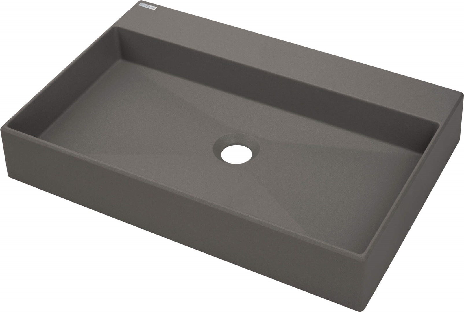 Granite countertop washbasin with space for a tap - 60x40 cm Granite countertop washbasin with space for a tap - 60x40 cm