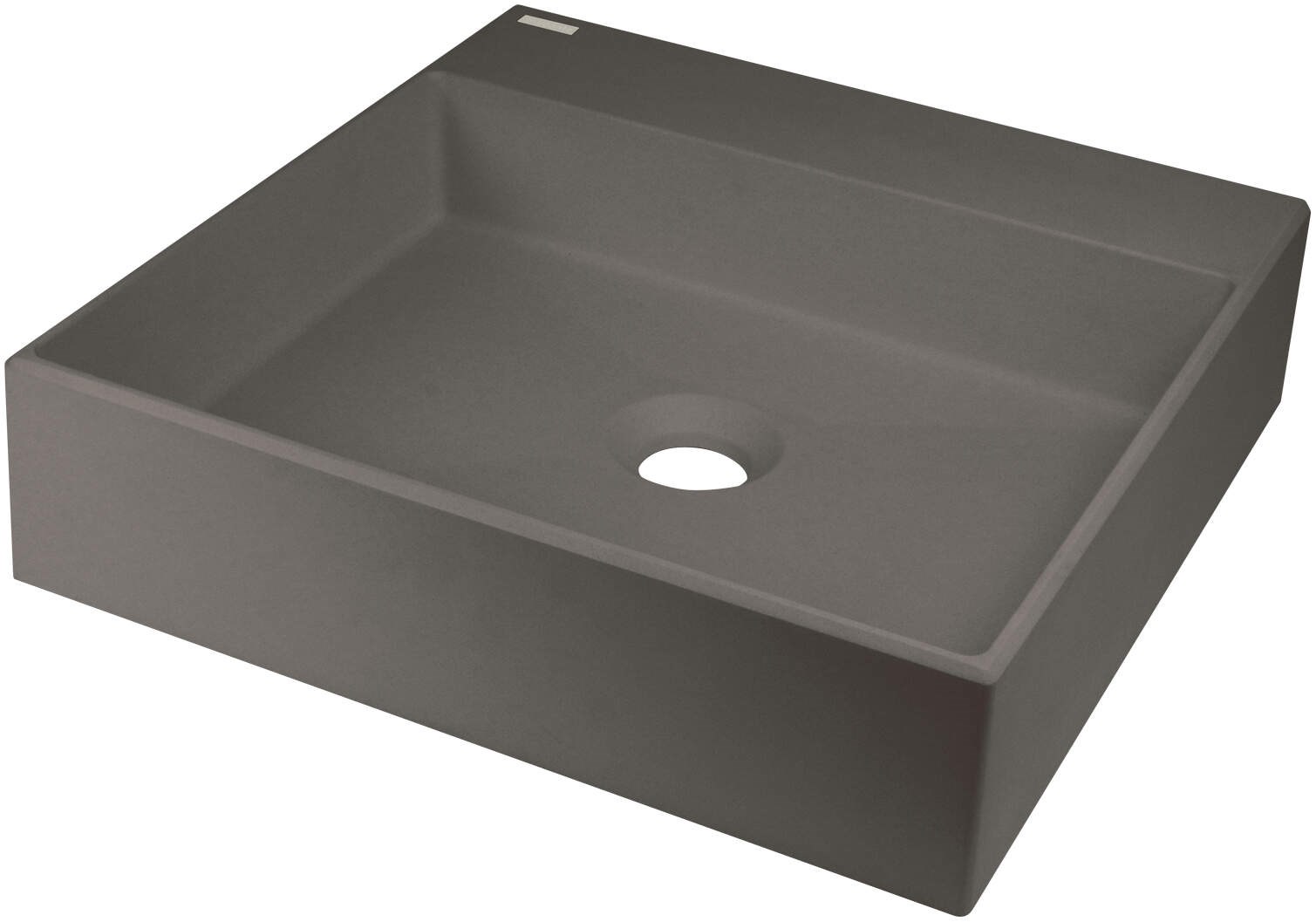 Granite countertop washbasin with space for a tap - 400x400 mm Granite countertop washbasin with space for a tap - 400x400 mm