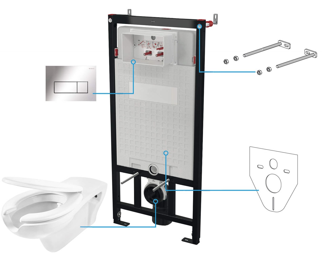 6-in-1 concealed toilet set 6-in-1 concealed toilet set