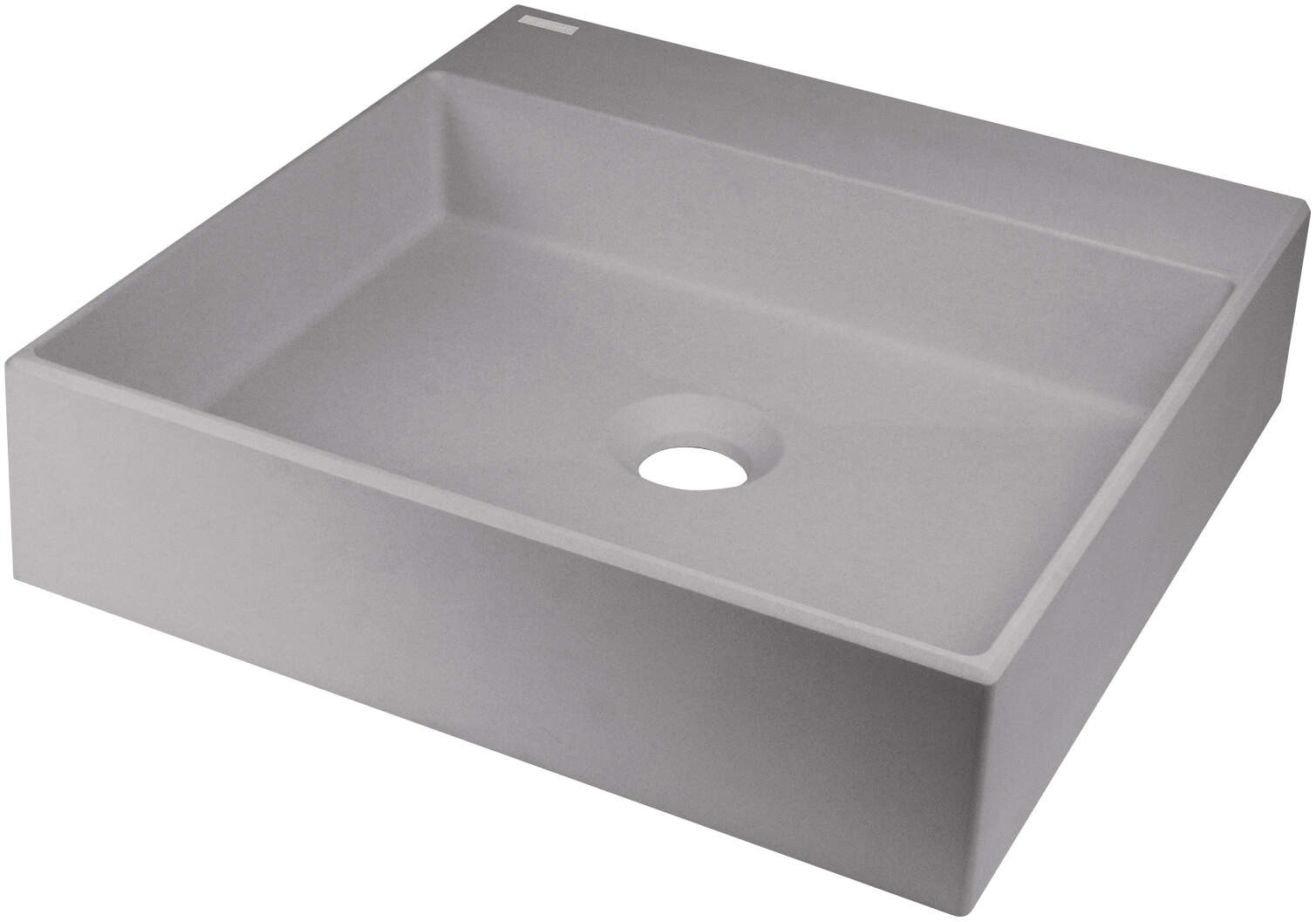 Granite countertop washbasin with space for a tap - 400x400 mm Granite countertop washbasin with space for a tap - 400x400 mm