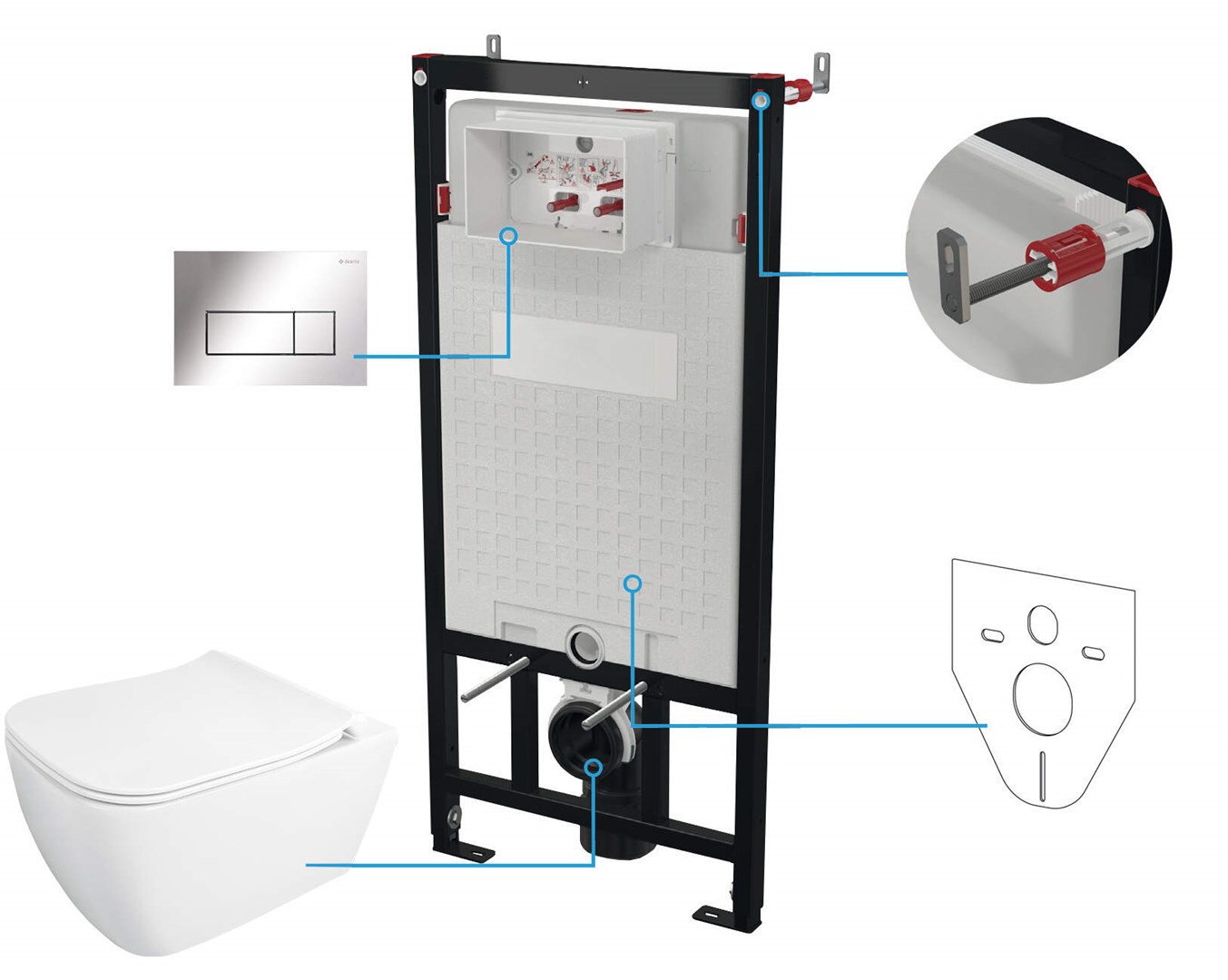 6-in-1 concealed toilet set 6-in-1 concealed toilet set