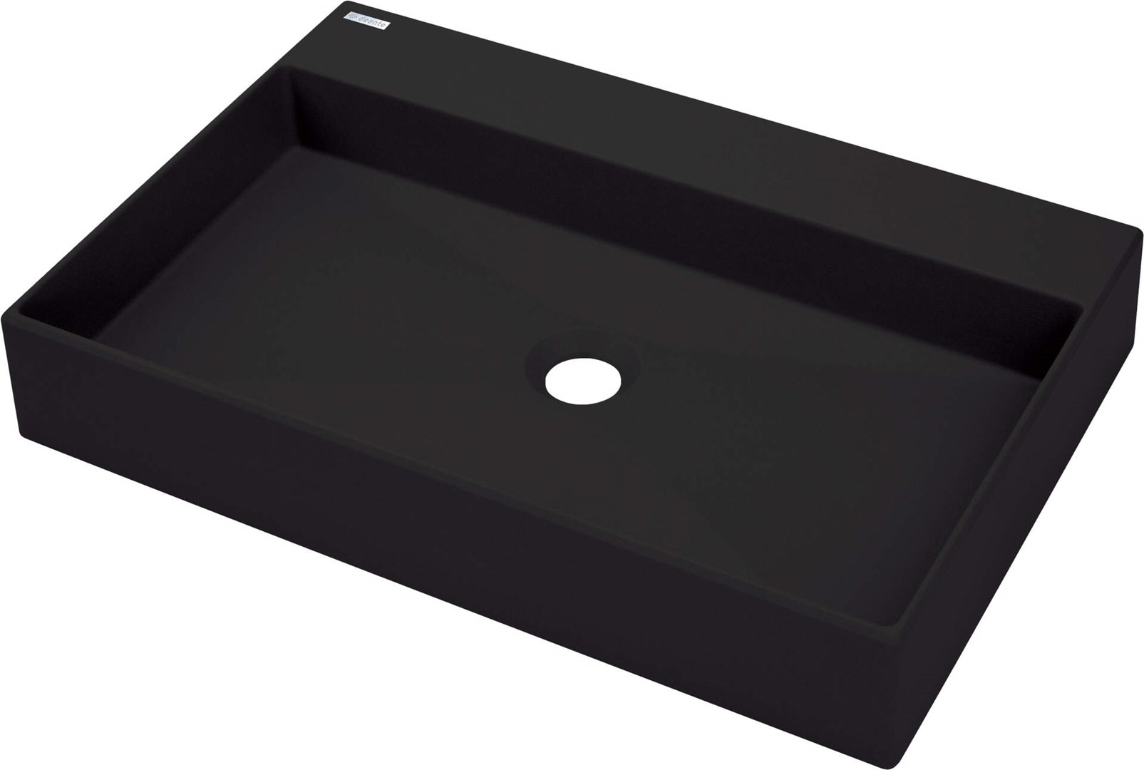Granite countertop washbasin with space for a tap Granite countertop washbasin with space for a tap