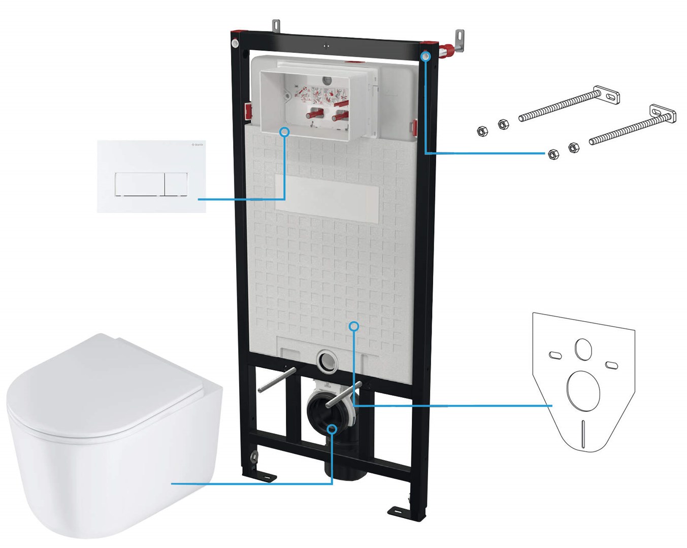 6-in-1 concealed toilet set 6-in-1 concealed toilet set
