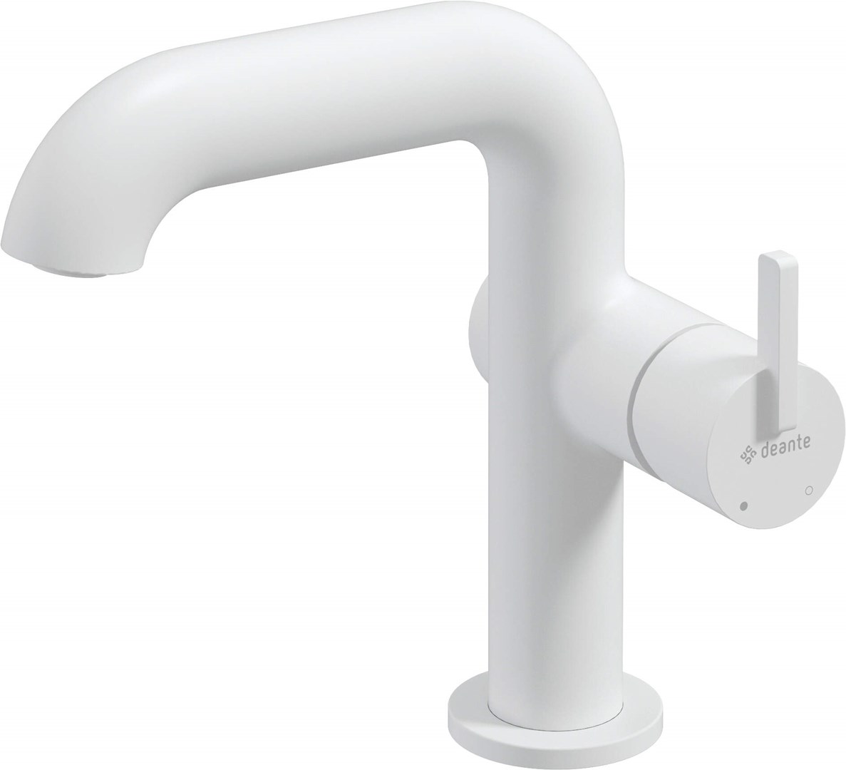 Washbasin mixer with rectangular spout Washbasin mixer with rectangular spout