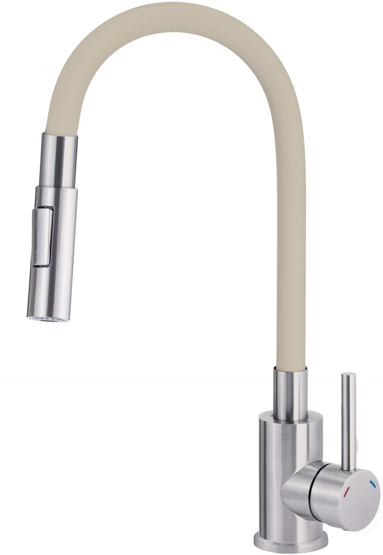 Kitchen faucet with bent spout - 2 types of spray Kitchen faucet with bent spout - 2 types of spray