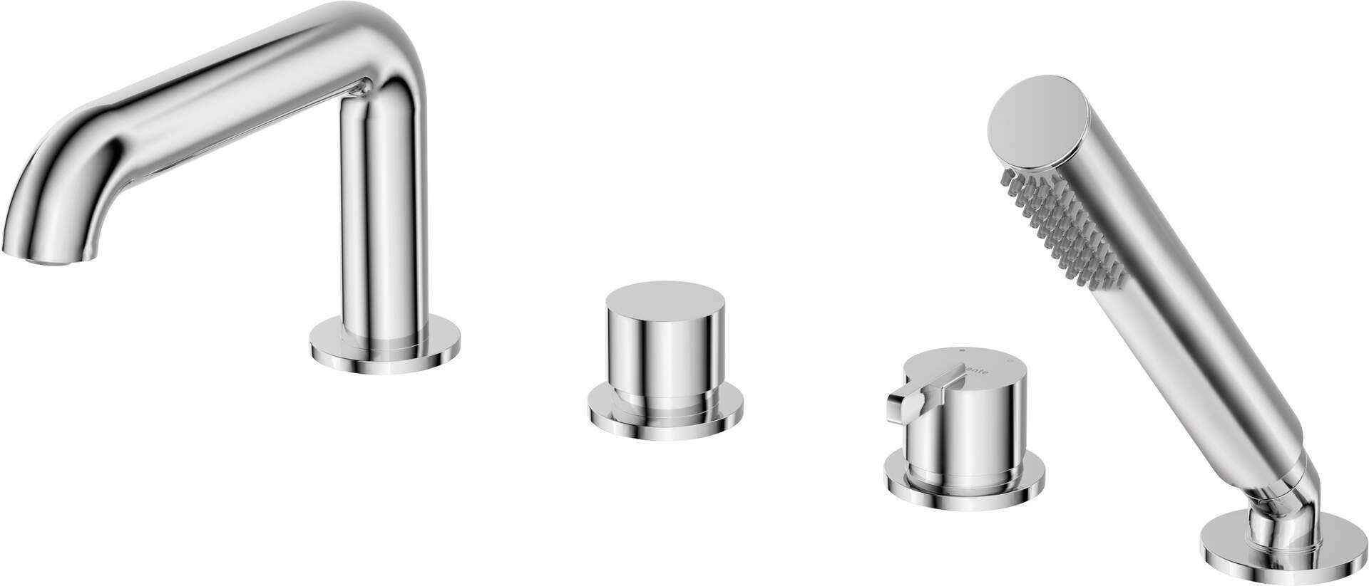 4-hole bath mixer with shower set 4-hole bath mixer with shower set