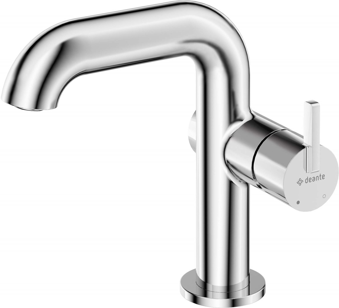 Washbasin mixer with rectangular spout Washbasin mixer with rectangular spout