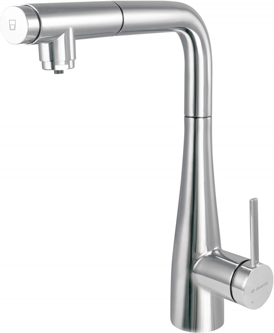 Kitchen faucet with water filter connection with pull-out spout Kitchen faucet with water filter connection with pull-out spout