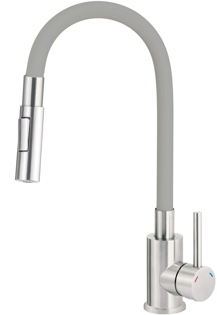 Kitchen faucet with bent spout - 2 types of spray Kitchen faucet with bent spout - 2 types of spray