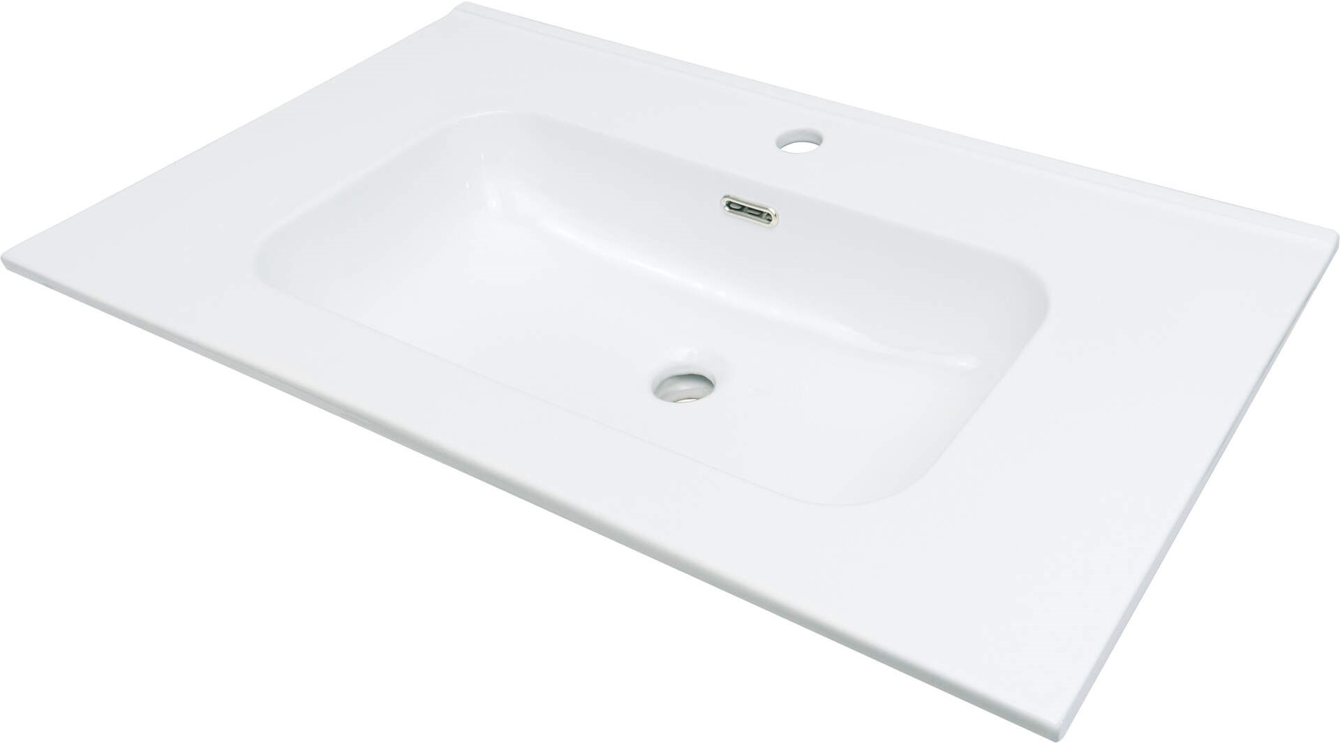 Ceramic recessed washbasin - 80 cm Ceramic recessed washbasin - 80 cm