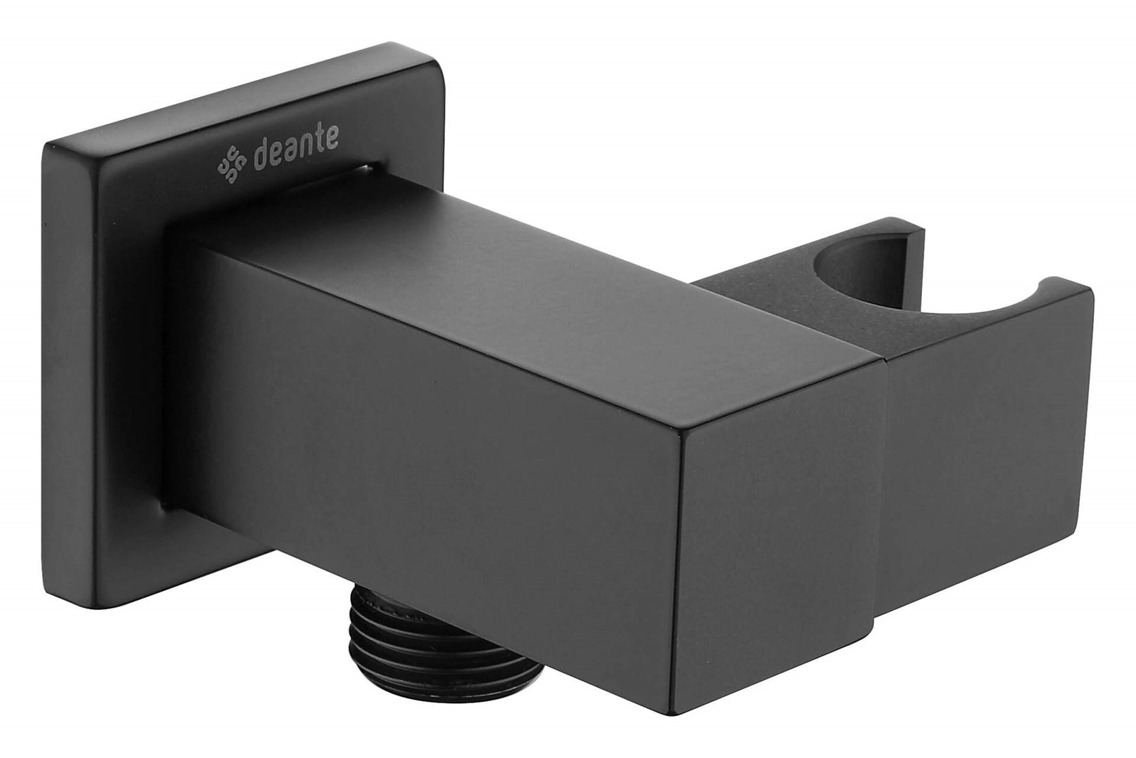 Square angled connector with handset holder Square angled connector with handset holder