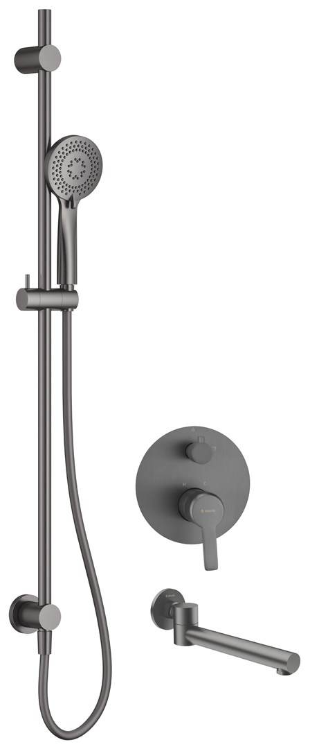 Concealed shower set with bath spout Concealed shower set with bath spout