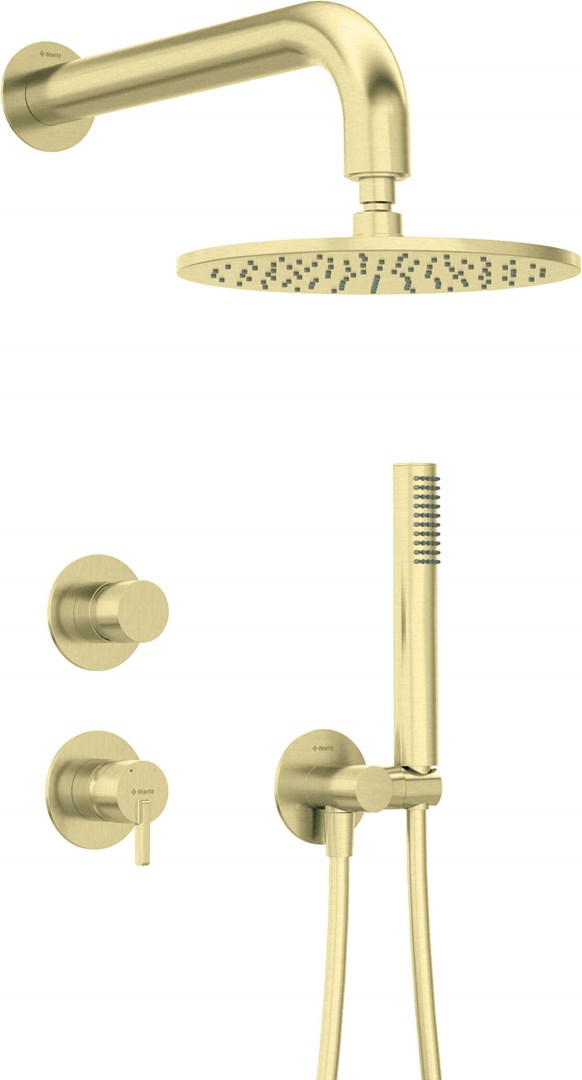 Concealed shower set with overhead shower Concealed shower set with overhead shower