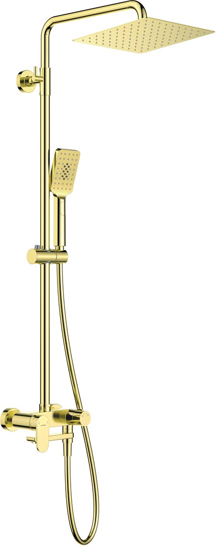 Shower head with bathtub mixer - movable spout Shower head with bathtub mixer - movable spout