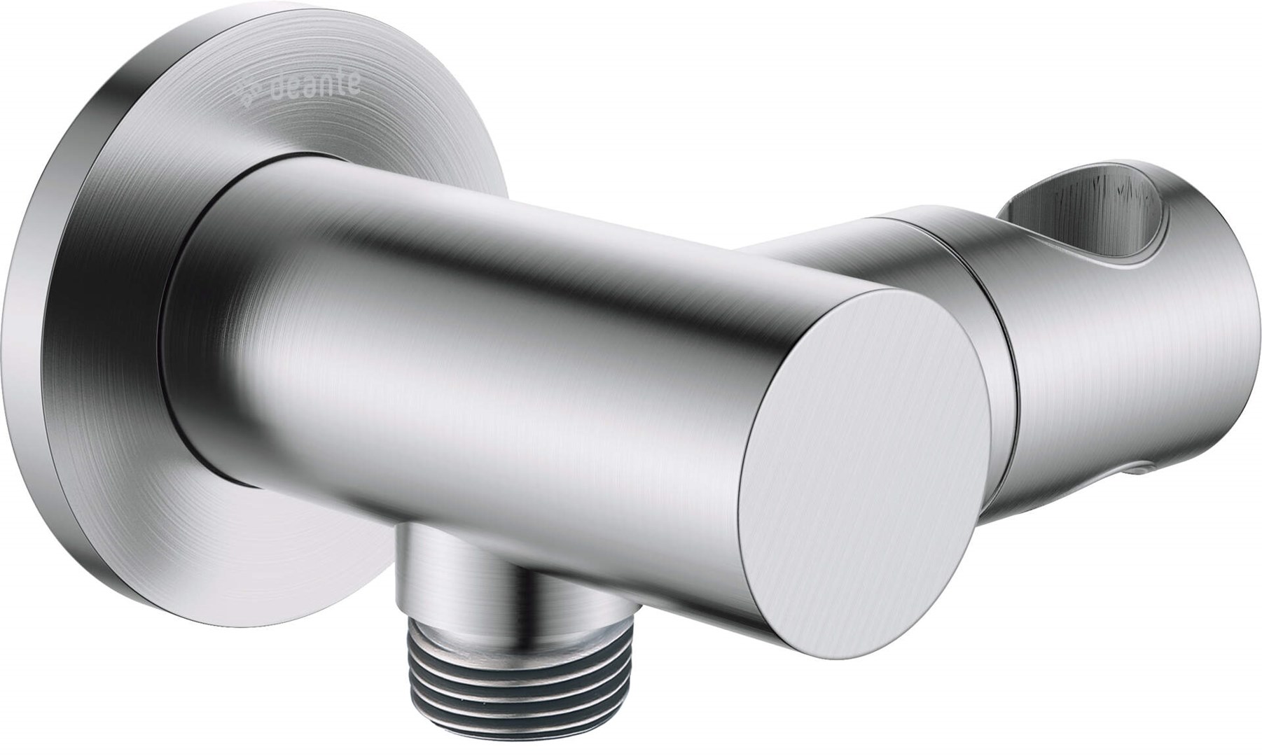 Round angled connector with handset holder Round angled connector with handset holder