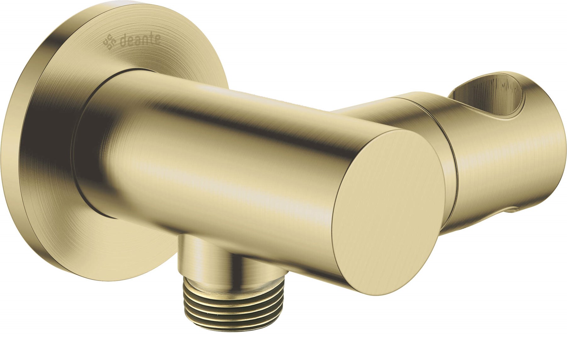 Round angled connector with handset holder Round angled connector with handset holder