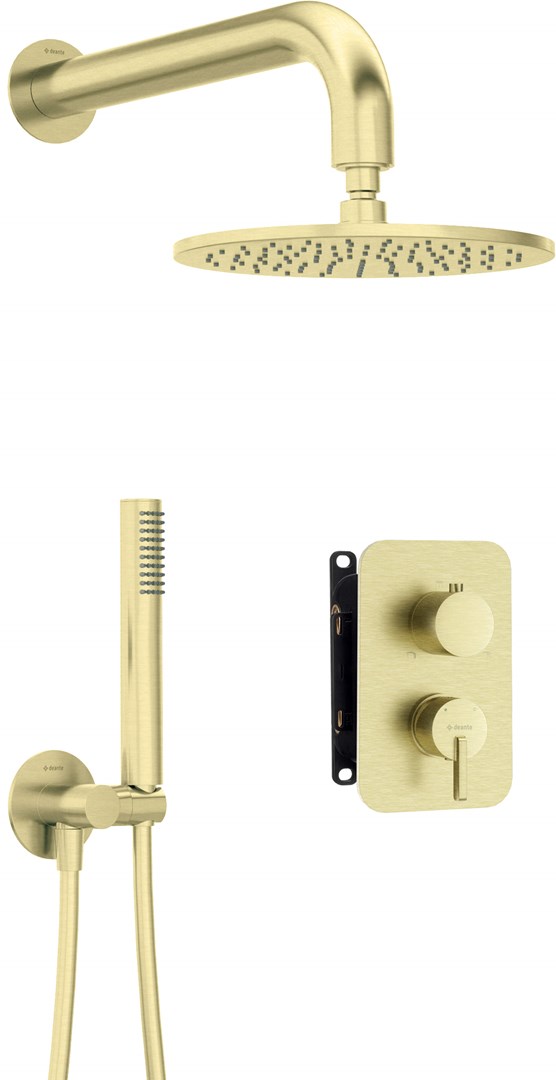 Concealed shower set with mixer box - with overhead shower Concealed shower set with mixer box - with overhead shower
