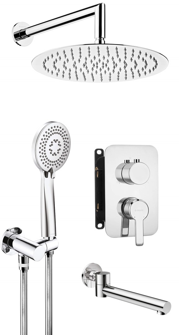 Concealed shower set with bath spout Concealed shower set with bath spout